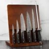 Kramer Stainless Damascus 7 Piece Magnetic Easel Knife Block Set