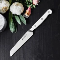 Zwilling Pro Le Blanc 5" Serrated Utility Knife -Zwilling Shop 46254