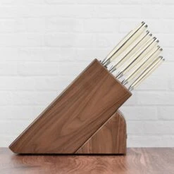 Wusthof Classic Ikon Creme 10 Piece Walnut Knife Block Set -Zwilling Shop 47429