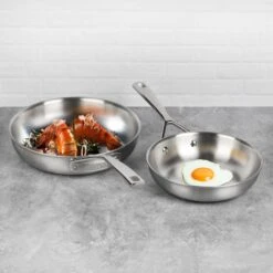 Zwilling Aurora 5-ply Stainless Steel 8 & 9.5" Fry Pan Set -Zwilling Shop 47571