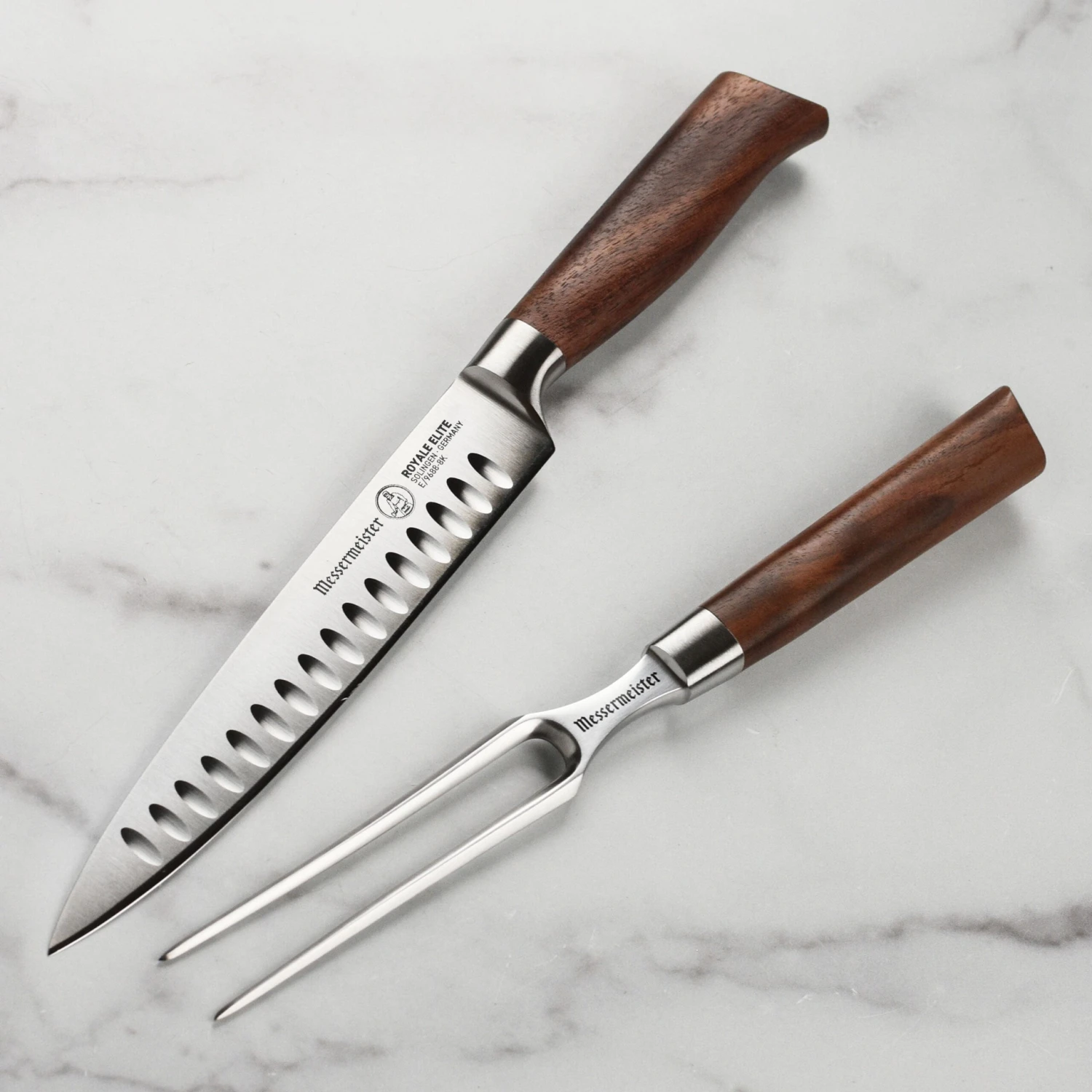 Messermeister Royale Elite 2 Piece Hollow Edge Carving Set 3 Messermeister Royale Elite 2 Piece Hollow Edge Carving Set