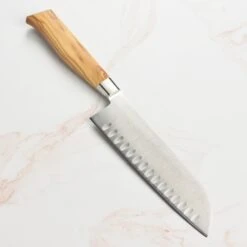 Messermeister Oliva Elite 7" Hollow Edge Santoku Knife -Zwilling Shop 48075