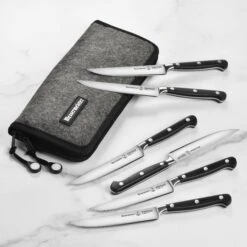 Messermeister Meridian Elite 6 Piece Steak Knife Set With Pouch