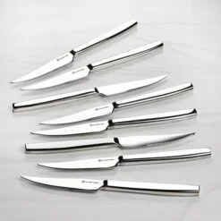 Wusthof 8 Piece Stainless Steel Steak Knife Set With Olivewood Case -Zwilling Shop 48416
