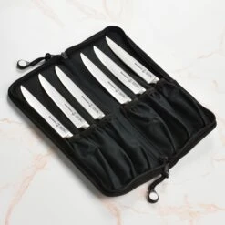 Messermeister Oliva Elite 6 Piece Steak Knife Set With Pouch -Zwilling Shop 48614