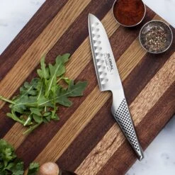 Global 5" Hollow Edge Santoku Knife -Zwilling Shop 48801