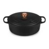 Le Creuset Signature Cast Iron 8-quart Licorice Oval Dutch Oven With Copper Knob