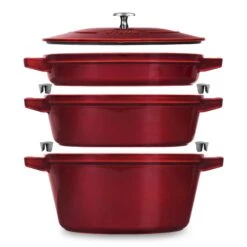 Staub 4 Piece Grenadine Stackable Cast Iron Cookware Set 13 Staub 4 Piece Grenadine Stackable Cast Iron Cookware Set -Zwilling Shop 5 1