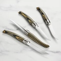 Opinel 4 Piece Birchwood Handle Steak Knife Set -Zwilling Shop 50801