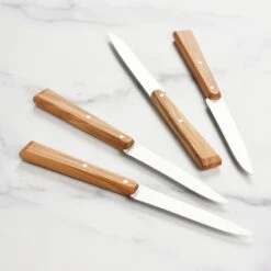 Opinel 4 Piece Olive Wood Handle Steak Knife Set -Zwilling Shop 50809
