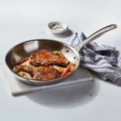 Le Creuset Stainless Steel 10" Skillet 15 Le Creuset Stainless Steel 10" Skillet -Zwilling Shop 51154