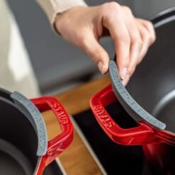 Staub 4 Piece Cherry Red Stackable Cast Iron Cookware Set -Zwilling Shop 52322