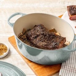 Le Creuset Signature Cast Iron 8-quart Sea Salt Oval Dutch Oven With Copper Knob -Zwilling Shop 52849