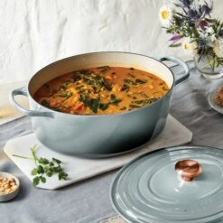 Le Creuset Signature Cast Iron 8-quart Sea Salt Oval Dutch Oven With Copper Knob -Zwilling Shop 52851 80df1cc1 63aa 44e2 8591 e8aba4d0f7cb