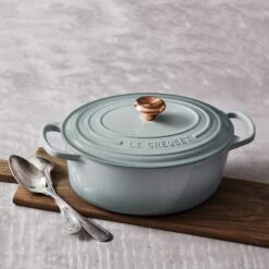 Le Creuset Signature Cast Iron 8-quart Sea Salt Oval Dutch Oven With Copper Knob -Zwilling Shop 52854 47e81079 2e6e 45d3 889f f67a660f5f4c