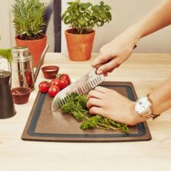 Victorinox Swiss Modern Wood 7" Hollow Edge Santoku Knife -Zwilling Shop 54336