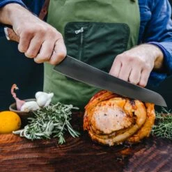 Steelport Carbon Steel 10" Slicing Knife With Oregon Maple Magnetic Sheath 17 Steelport Carbon Steel 10" Slicing Knife With Oregon Maple Magnetic Sheath -Zwilling Shop 55041