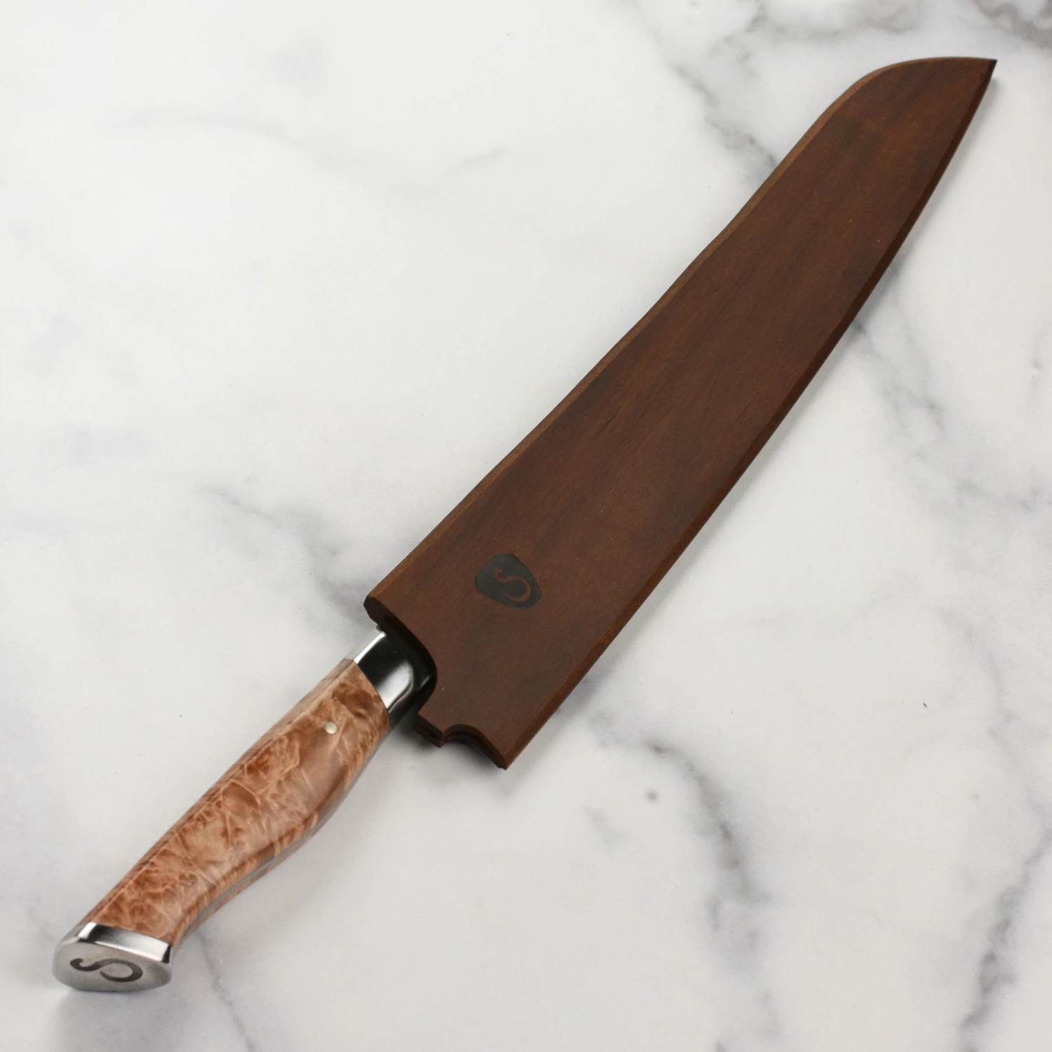 Steelport Carbon Steel 10" Bread Knife With Oregon Maple Magnetic Sheath 10 Steelport Carbon Steel 10" Bread Knife With Oregon Maple Magnetic Sheath - Image 8