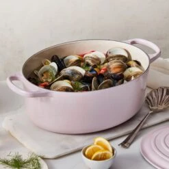 Le Creuset Signature Cast Iron 8-quart Shallot Oval Dutch Oven With Copper Knob -Zwilling Shop 55550