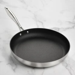 Scanpan CX+ 12.5" Stainless Steel Nonstick Fry Pan With Lid -Zwilling Shop 55795