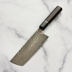 Saji Black Gold Damascus 6.7" Nakiri -Zwilling Shop 57300