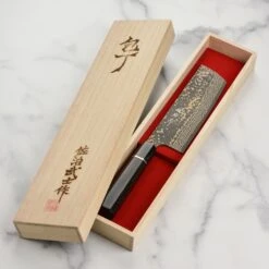 Saji Black Gold Damascus 6.7" Nakiri -Zwilling Shop 57301