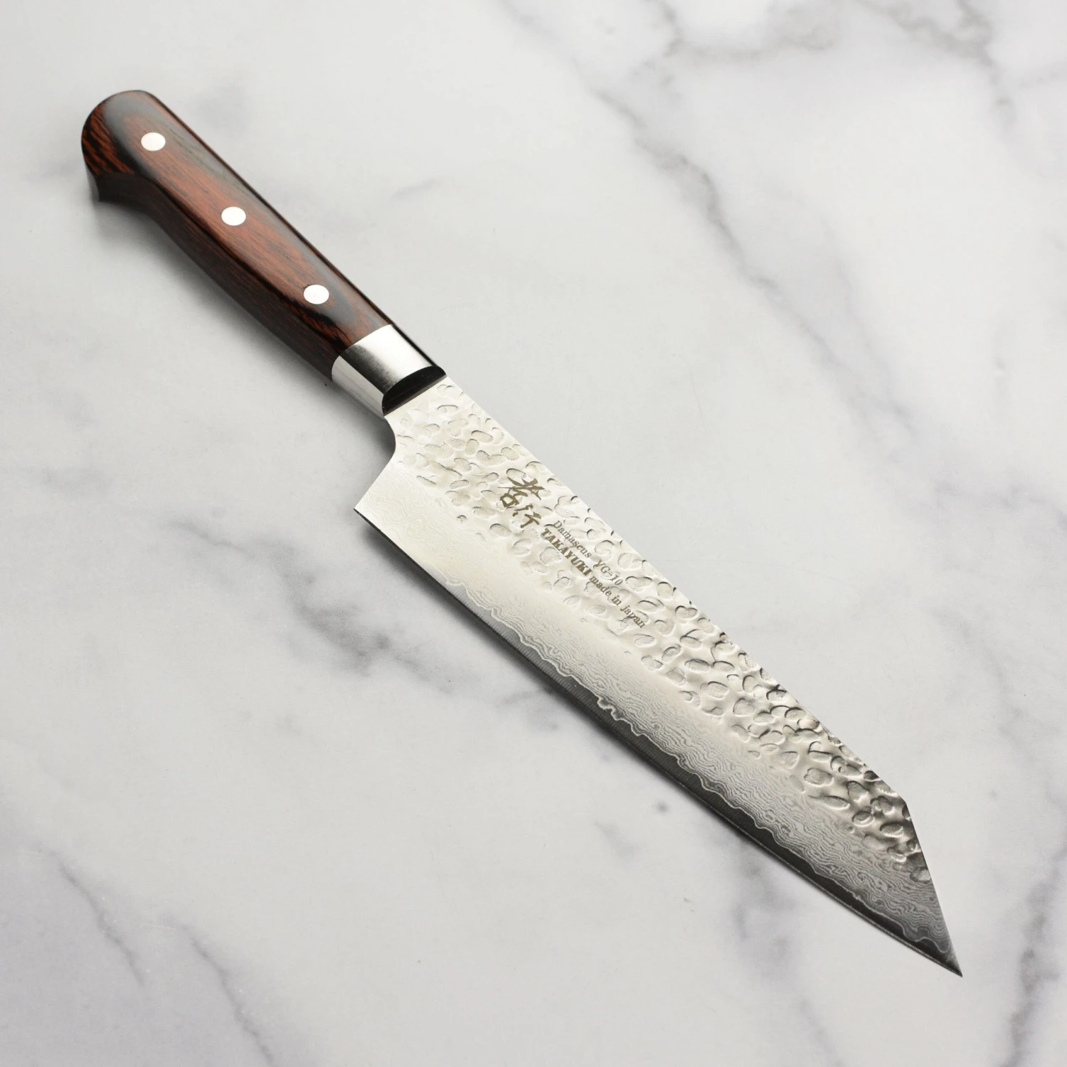 Takayuki Hammered Damascus 7.5" Bunka 3 Takayuki Hammered Damascus 7.5" Bunka