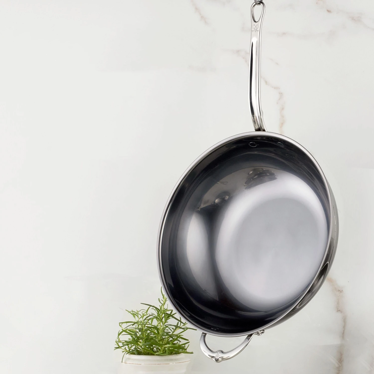 Hestan NanoBond 14" Titanium Stainless Steel Chef's Pan - Image 6