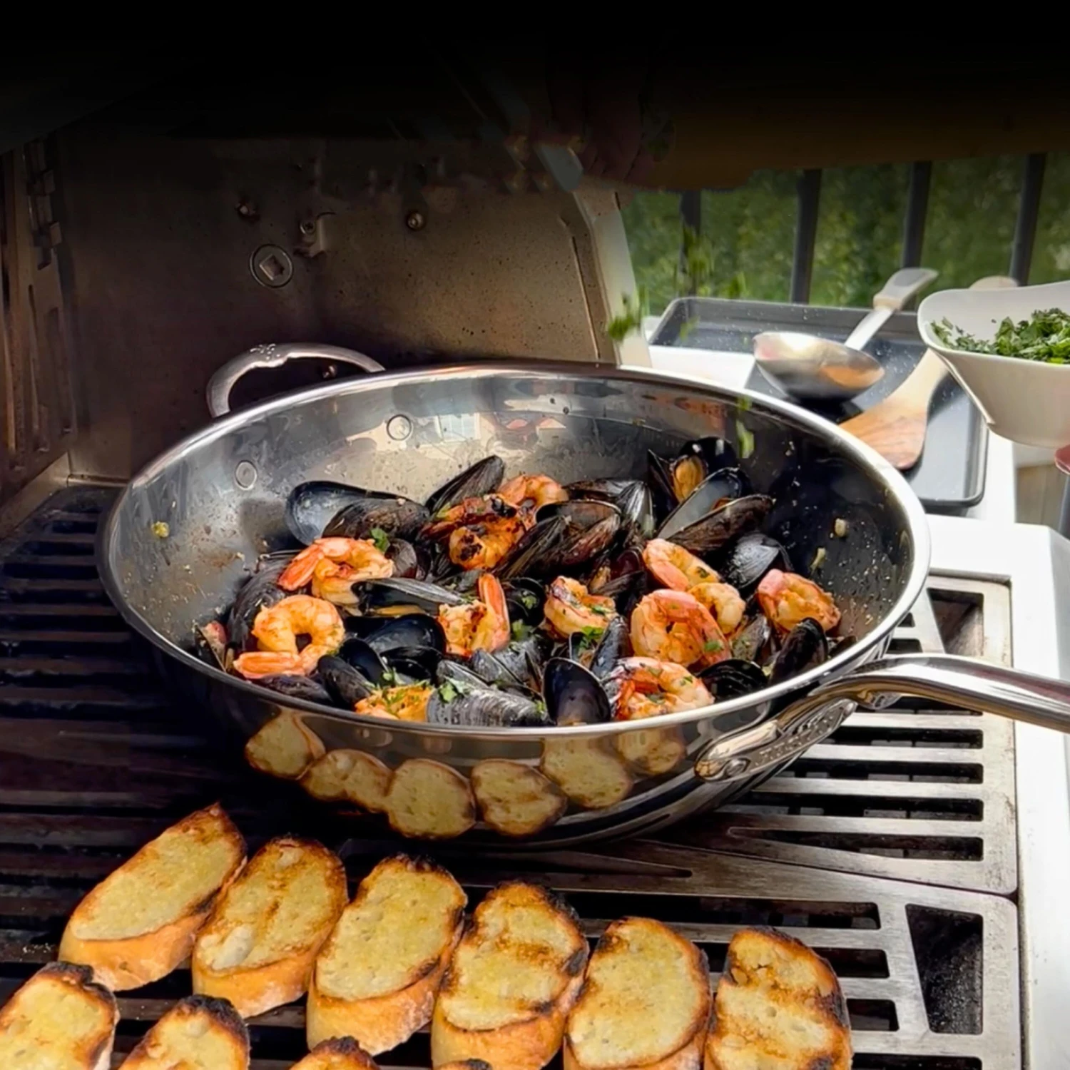 Hestan NanoBond 14" Titanium Stainless Steel Chef's Pan - Image 2