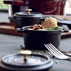 Staub 0.25-quart Matte Black Mini Round Dutch Oven 15 Staub 0.25-quart Matte Black Mini Round Dutch Oven -Zwilling Shop 65000 round mini cocotte 10cm black ls3