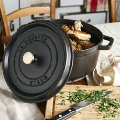 Staub 9-quart Matte Black Round Dutch Oven 15 Staub 9-quart Matte Black Round Dutch Oven -Zwilling Shop 65019 round cocotte 29cm black ls2 7207857d 818d 49fd a574 ace60496d6dd