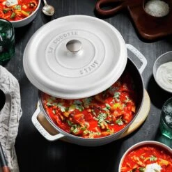 Staub 7-quart White Round Dutch Oven -Zwilling Shop 750043452