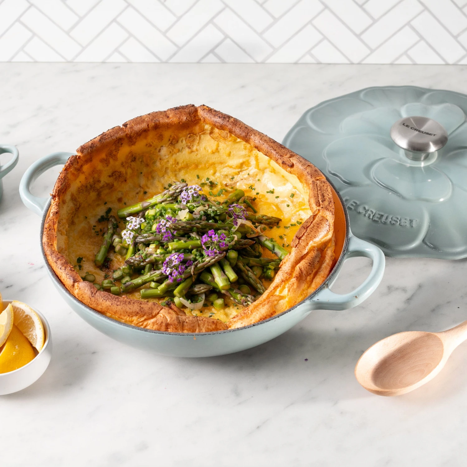 Le Creuset Signature Cast Iron 2.25-quart Sea Salt Petal Braiser 4 Le Creuset Signature Cast Iron 2.25-quart Sea Salt Petal Braiser - Image 2