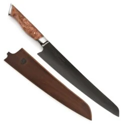 Steelport Carbon Steel 10" Slicing Knife With Oregon Maple Magnetic Sheath 27 Steelport Carbon Steel 10" Slicing Knife With Oregon Maple Magnetic Sheath -Zwilling Shop CarbonSteel10 inchSlicingKnifewithOregonMapleMagneticSheath