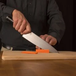 Shun Classic 8" Chef's Knife With Slimline Knife Block & Honing Steel -Zwilling Shop DM0706 carrot 070fec55 5064 41a8 8c68 f8f6f6cc21dc