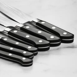 Tojiro Classic Damascus 8 Piece Acacia Slim Knife Block Set -Zwilling Shop DSC 0086