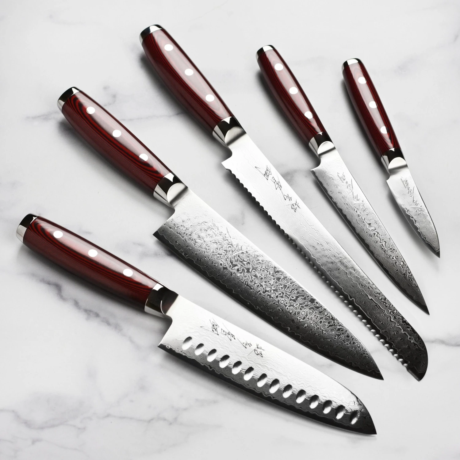 Yaxell Super Gou SG2 7 Piece Acacia Slim Knife Block Set 4 Yaxell Super Gou SG2 7 Piece Acacia Slim Knife Block Set - Image 2