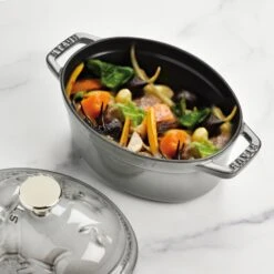 Staub 1-quart Graphite Gray Cast Iron Pig Cocotte 13 Staub 1-quart Graphite Gray Cast Iron Pig Cocotte -Zwilling Shop DSC 0585 1