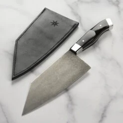 Town Cutler Carbon Pommel 7.5" Chopper With Leather Sheath