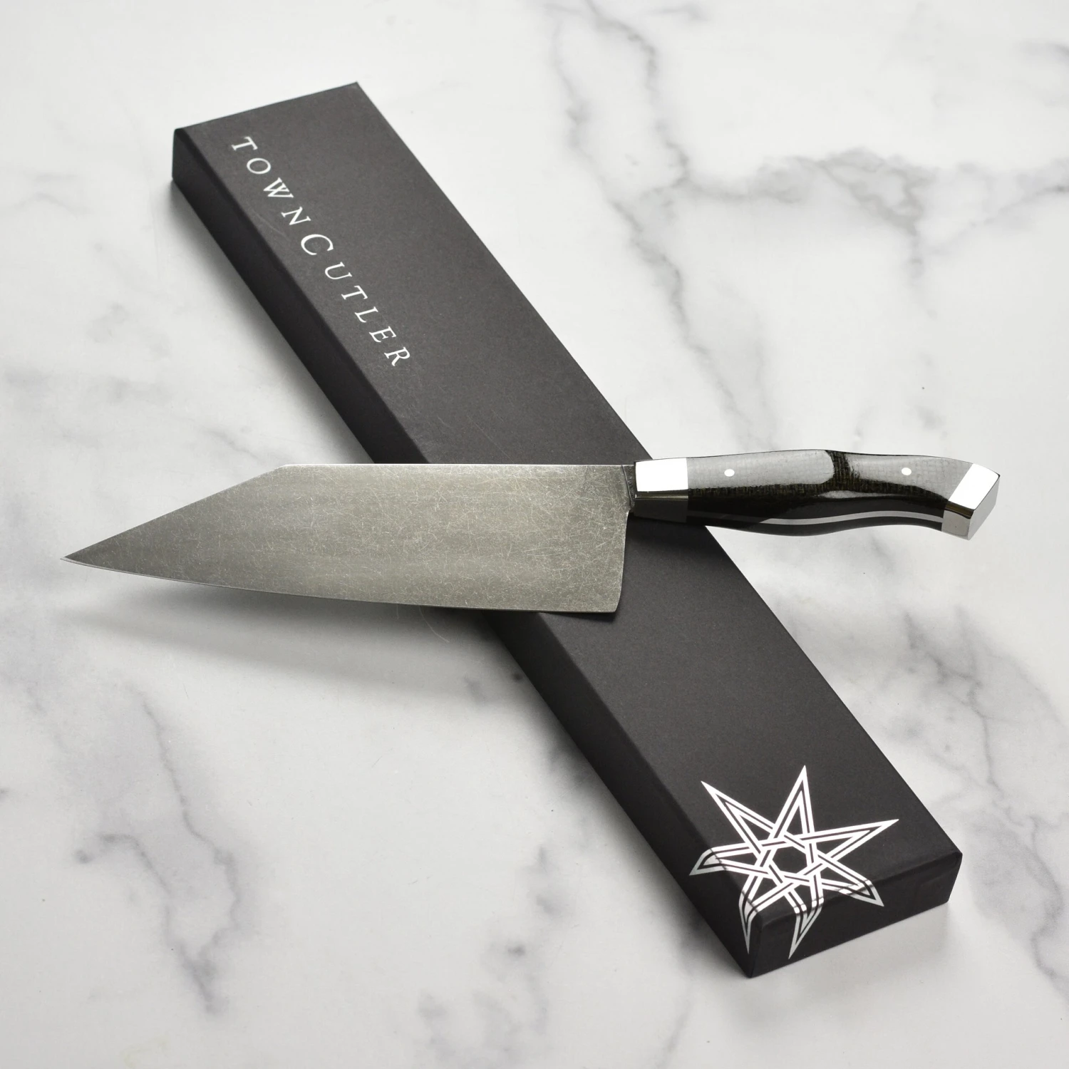 Town Cutler Carbon Pommel 7.5" Chopper With Leather Sheath 9 Town Cutler Carbon Pommel 7.5" Chopper With Leather Sheath - Image 7