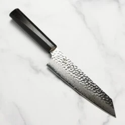 Takayuki Tsuchime Damascus 7.5" Kiritsuke Gyuto With Ebony Handle