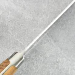 K Sabatier Olive Wood 7" Hollow Edge Santoku Knife -Zwilling Shop DSC 1312