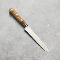 K Sabatier Olive Wood 5" Serrated Tomato Knife -Zwilling Shop DSC 1327