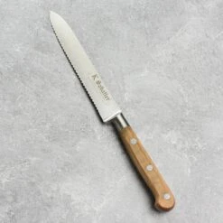 K Sabatier Olive Wood 5" Serrated Tomato Knife -Zwilling Shop DSC 1332