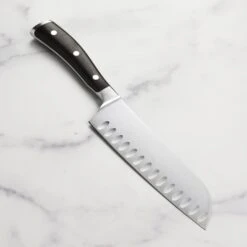 Wusthof Ikon Blackwood 7" Hollow Edge Santoku Knife 15 Wusthof Ikon Blackwood 7" Hollow Edge Santoku Knife -Zwilling Shop DSC 1644