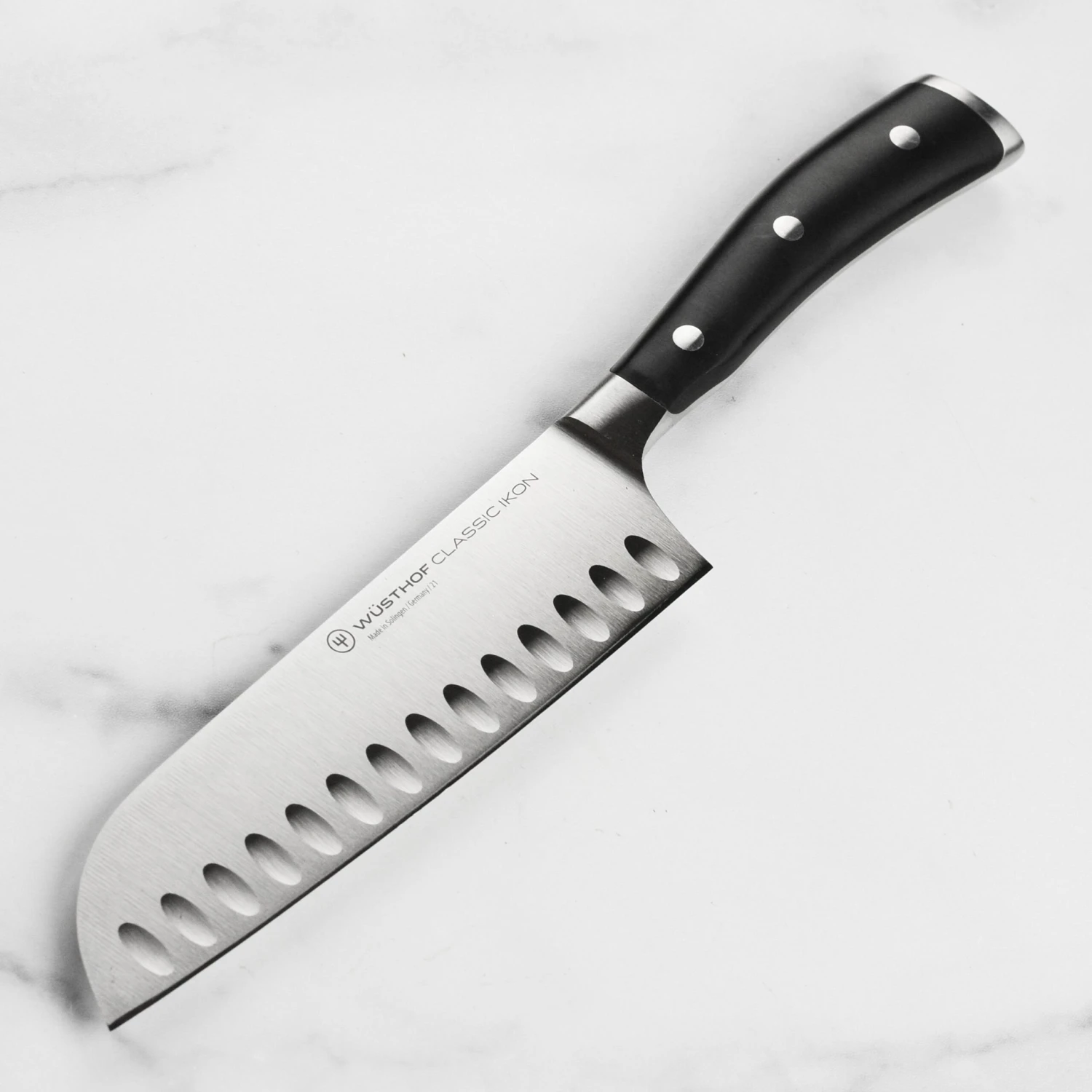 Wusthof Classic Ikon 7" Hollow Edge Santoku Knife 3 Wusthof Classic Ikon 7" Hollow Edge Santoku Knife