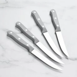Wusthof Gourmet 4 Piece Steak Knife Set With Grey Handles -Zwilling Shop DSC 1828