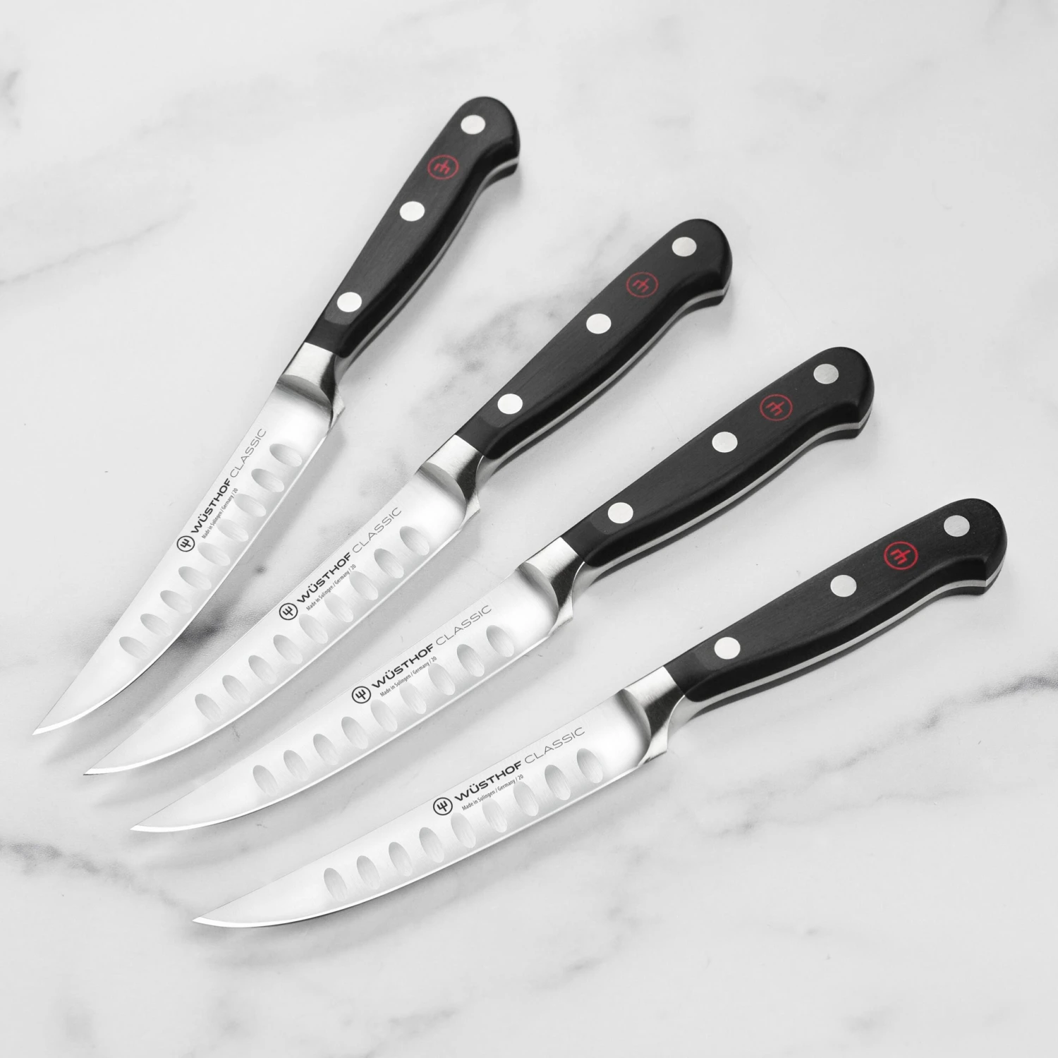 Wusthof Classic 4 Piece Hollow Edge Steak Knife Set 3 Wusthof Classic 4 Piece Hollow Edge Steak Knife Set