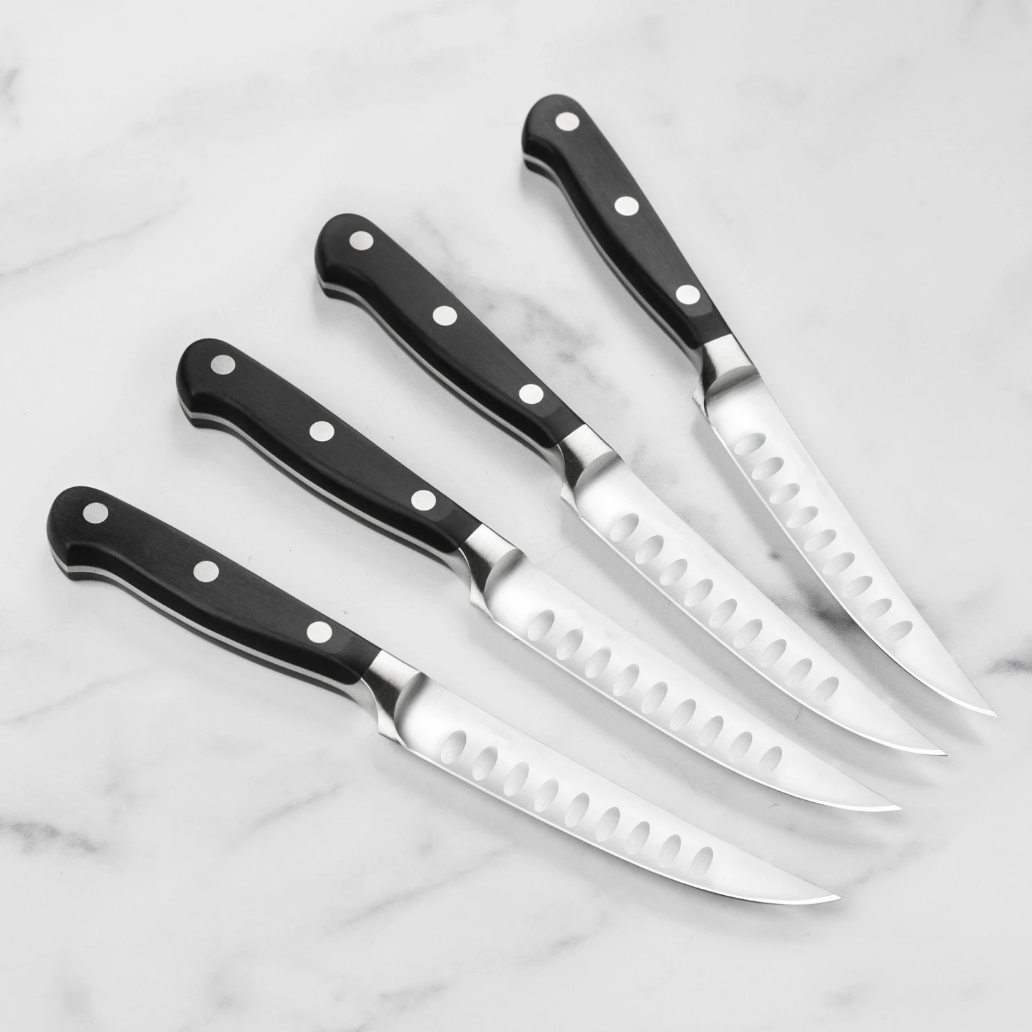 Wusthof Classic 4 Piece Hollow Edge Steak Knife Set 7 Wusthof Classic 4 Piece Hollow Edge Steak Knife Set - Image 5