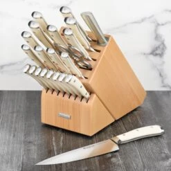 Wusthof Classic Ikon Creme 23 Piece Walnut Knife Block Set -Zwilling Shop DSC 2373
